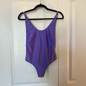 Wicked Weasel Women’s One Piece Swimsuit Shiny Amethyst NWT (Size L)